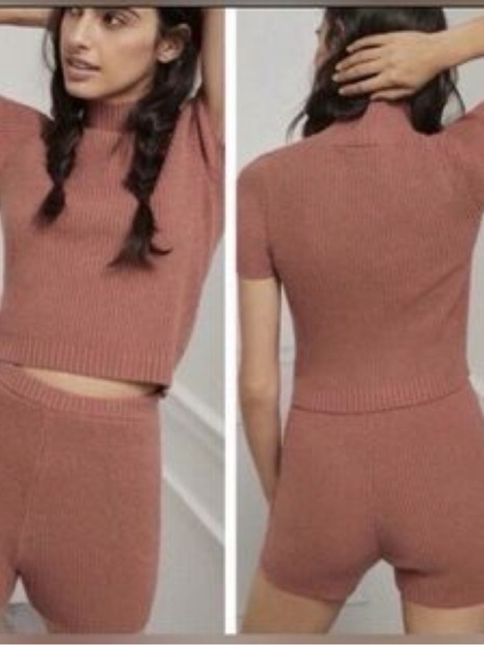 NWT Anthropologie Saturday/Sunday Siobhan Sweater Lounge Set in Rust, Size Large
